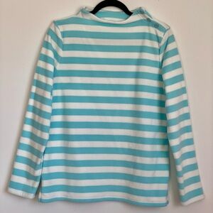 Talbots Button Detail Funnel Neck Fleece Pull-over Size Medium